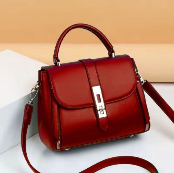 Zwore maroon handbag with silver lock